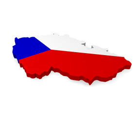 Fototapeta premium Czech Republic 3d map