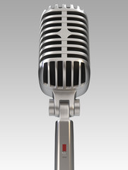 front view of vintage microphone