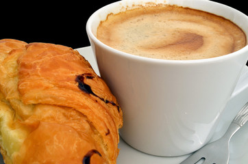 Coffee and croissant