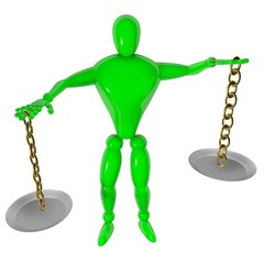 Imbalance isolated 3d human with scale