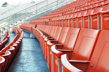 Fototapeta premium red stadium seat