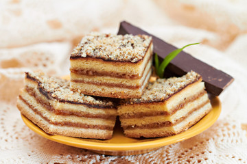 Chocolate Dessert cake nuts