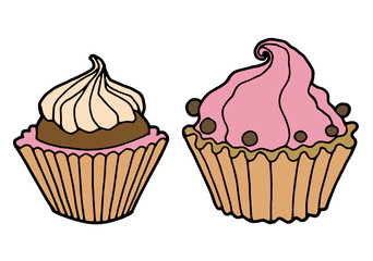 Cake, hand drawn illustration