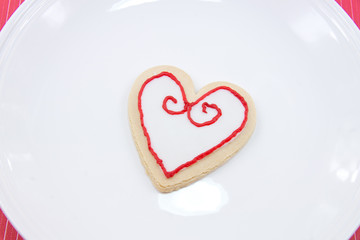 Valentine heart cookie