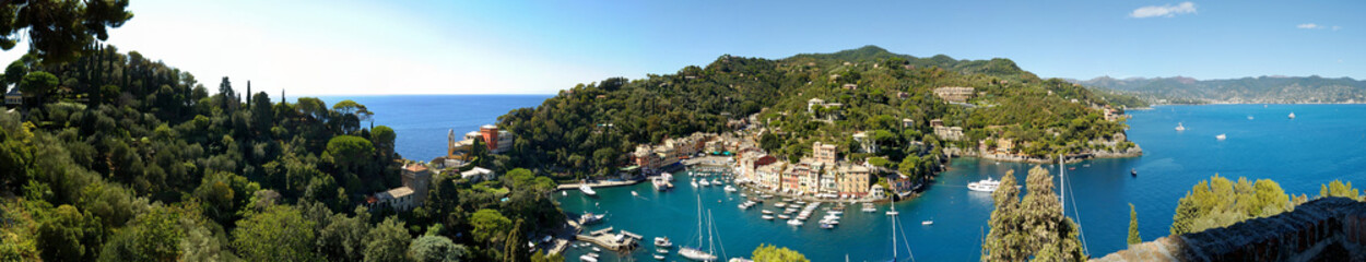 Fototapeta na wymiar Panorama miasta Portofino