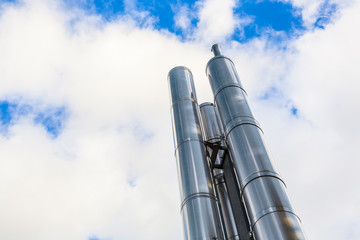 new chimney in chrome for  heating