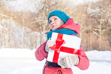 Woman with a present