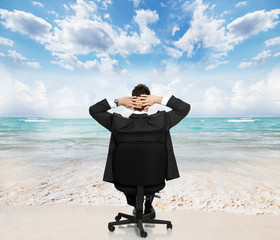 Relaxing businessman.