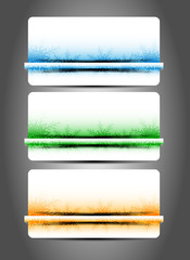 Obraz premium abstract banners with snowflakes