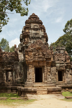Ta Som Temple - gopura tower, entrance ways, Angkor, Cambodia.