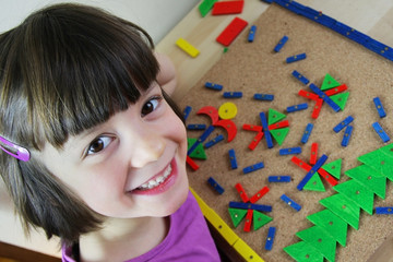 Montessori puzzle. Preschool.