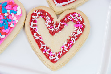 Valentine heart cookies