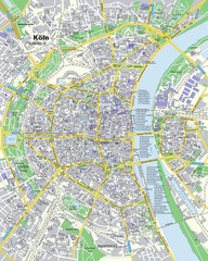 Fototapeta na wymiar Citymap Köln