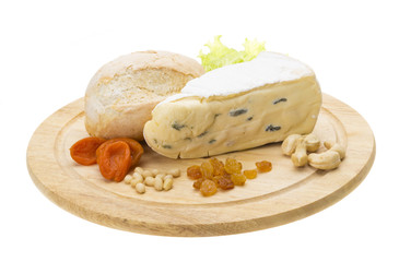 a piece of Brie cheese
