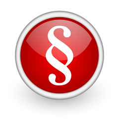 paragraph red circle web icon on white background