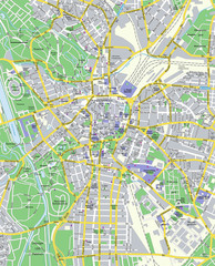 Fototapeta premium Citymap Leipzig
