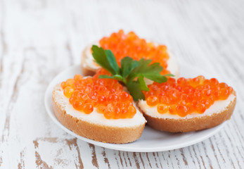 Naklejka na ściany i meble Caviar Canapes