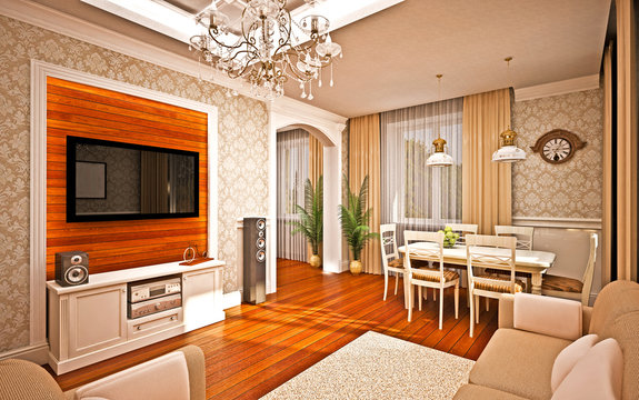 Classical interior. living room
