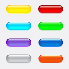 Big glass colored buttons