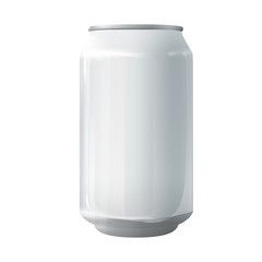 Empty grey tin. Vector design