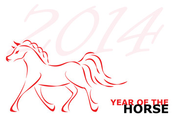 Vector horse 2014