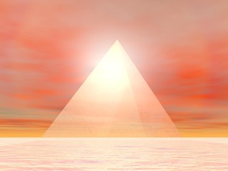 Naklejki  Piramida do słońca - renderowanie 3D