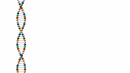 Dna 3d render illustration isolated on white background - Powered by Adobe