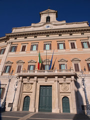 Palazzo Montecitorio, home of the Italian Parliament.
