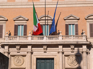 Palazzo Montecitorio, home of the Italian Parliament.