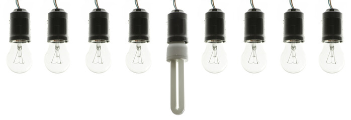 Incandescent light bulbs with energy saving bulb