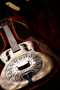 Vintage Guitar In Case