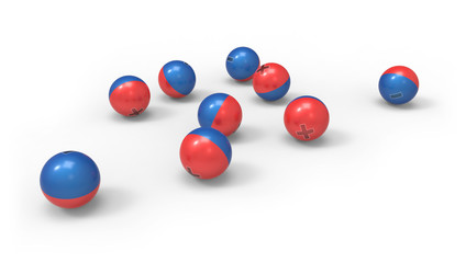 Naklejka premium Abstract electrical spheres