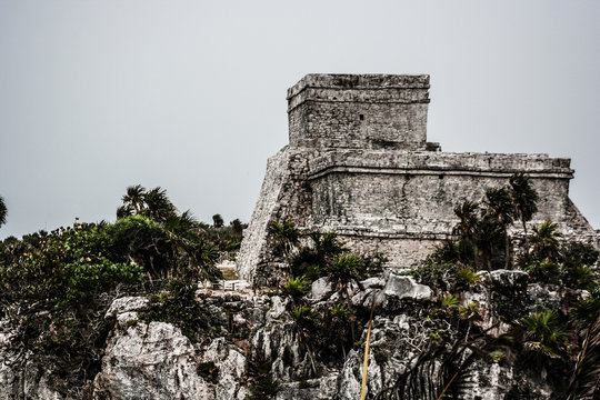 Ancient Mayan Architecture and Ruins in Tulum,Mexico