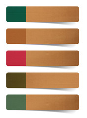 Cardboard paper banners / stickers / badges