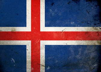 Fototapeta premium Grunge Flag of Iceland