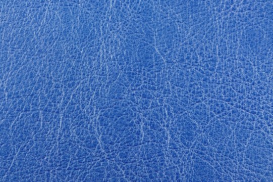 Blue Glossy Leather Background Texture