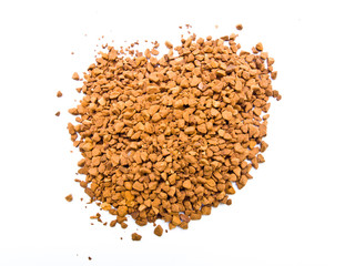 Instant coffee Topview isolated on white background