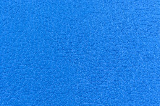 Bright Blue Leather Background Texture