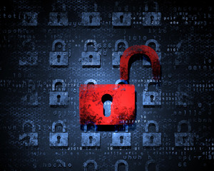 security concept  with a lock