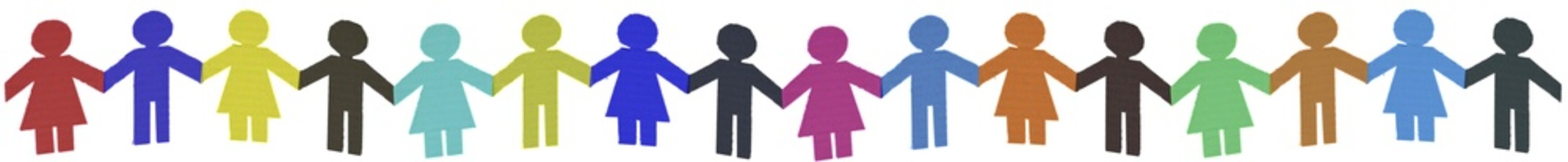 ribambelles de couleurs se donnant la main