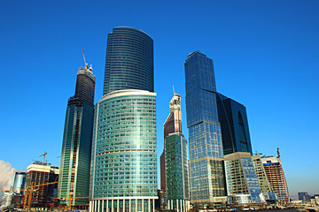 Fototapeta na wymiar Wieżowce centrum biznesu w Moskwie