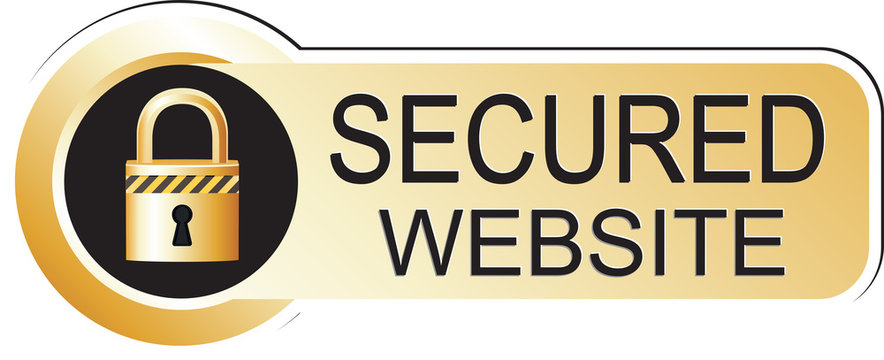 Secured Website Sticker Gold
