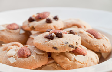 chocolate chip cookie and almond cookie.
