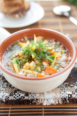 Light buckwheat soup