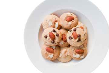 chocolate chip cookie and almond cookie.