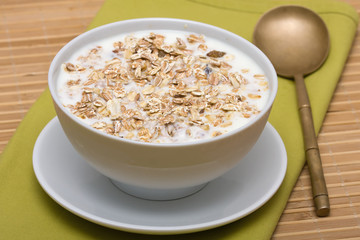 Delicious and healthy granola or muesli