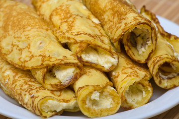 Blintzes (cheese pancakes)