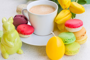 easter breakfast with macaroons