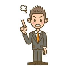 ビジネスマン　F02　全身　叱る