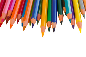 back to schooll border of pencils